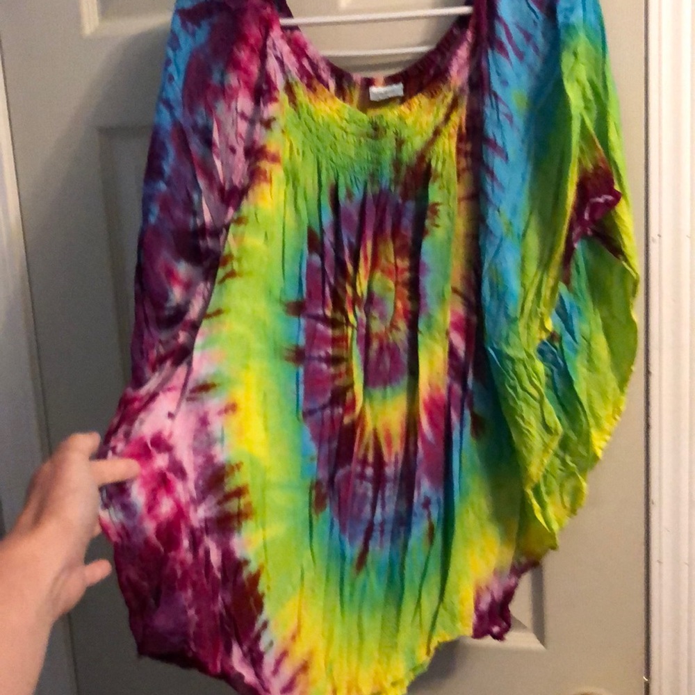 Tie dye Xl peasant top.